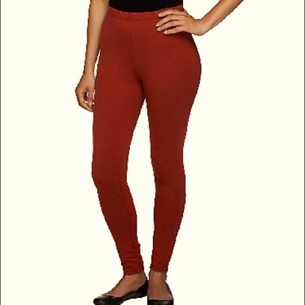 women with control by renee greenstein tall fit pull on knit leggings black, MT